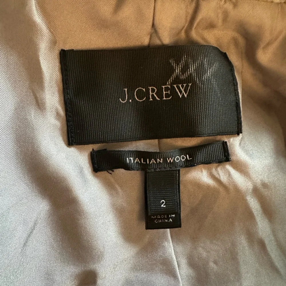 J.‎ Crew Italian Wool Blend Pea Coat faux fur hood size 2 - Picture 9 of 9